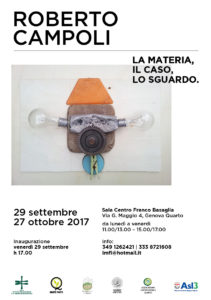 SETTEMBRE 2017 - La materia, il caso, lo sguardo